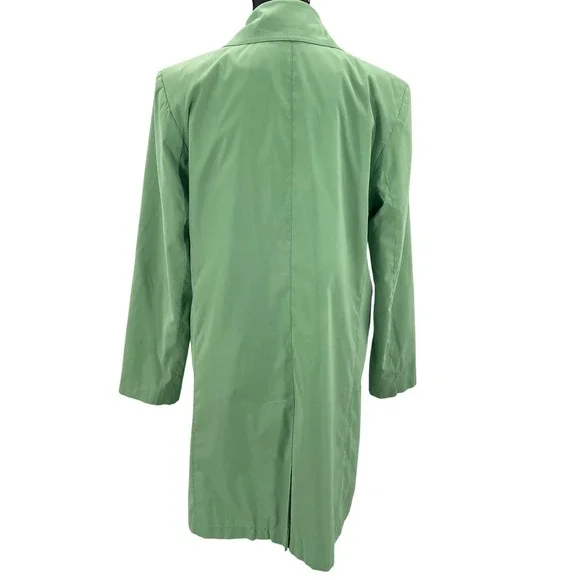 Talbots Womens Sage Green Toggle Button Rain Jacket Coat Size M - Picture 5 of 13